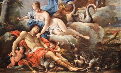 Coppia di Scene Mitologiche  2) "Diana e Endimione"